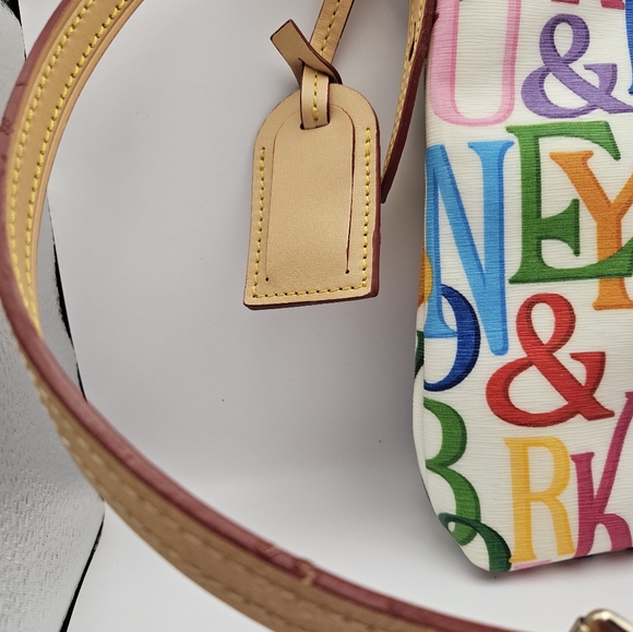 Dooney & Bourke White Multicolor Rainbow Crossbody Purse - Picture 5 of 7